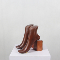 Présentoir pour chaussures de haute qualité, mannequin pour vitrine en bois de hêtre, noir