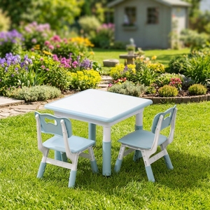 Mesa Cuadrada para Jardín de Infancia Resistente al Grafiti; Escritorio de Manualidades Resistente al Fuego para Preescolar; <span class=keywords><strong>Centro</strong></span> de Aprendizaje Creativo para Educación Temprana - Product Image 4