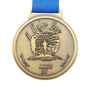 定制金属古董板Kagawaran跑步和自行车锦标赛第一名运动礼品纪念奖奖章 - Product Image 6