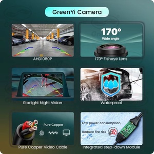 GreenYi AHD1080P Cámara de Visión Trasera para Automóvil 170 °   Cámaras Delanteras y de Reversa para Vehículos con Lente Ojo de Pez Dorada, Visión Nocturna Full HD, G300 - Product Image 2