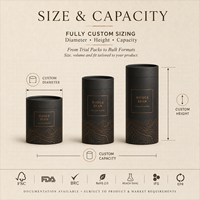 Tubo de Papel Espiralado Biodegradable de Grado Alimenticio OEM, Envase Cilíndrico Personalizado para Café, Té y Polvo, Certificado FSC