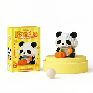 <strong>Lele</strong> Brother Building <strong>Blocks</strong> Custom Panda Series Magic Micro Bricks Puzzle for Boys Birthday Gift with Display Toys - Product Image 4