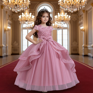 <span class=keywords><strong>Robe</strong></span> de Mariée Fille <span class=keywords><strong>d</strong></span>'<span class=keywords><strong>Honneur</strong></span> Douillette Style Western, <span class=keywords><strong>Robe</strong></span> <span class=keywords><strong>d</strong></span>'Anniversaire Enfant Superposée, <span class=keywords><strong>Robe</strong></span> Élégante pour Grandes Filles de 12 Ans - Product Image 4