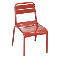 Chaise de bistrot empilable en métal, résistante aux intempéries, anti-rouille, en fer, pour restaurant commercial, café, terrasse, jardin