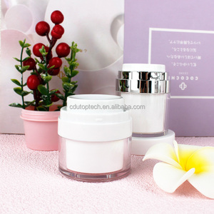 50ml 50g 1.7oz pompa Airless pompa pompa per vuoto barattolo per crema cosmetica 50ml <span class=keywords><strong>argento</strong></span> bianco Airless contenitore per crema viso - Product Image 3