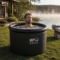 Baignoire à glace gonflable portable, piscine à immersion froide autonome pour la récupération, baignoire de bien-être pliable pour l'extérieur, logo personnalisé