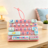 Clavier mécanique 26 touches pour un plaisir sans fin, jouet anti-stress, porte-clés, petit cadeau, animal en plastique, pressoir de doigt pour journal intime