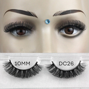 HITOMI DC26 Pestañas de Fibra Vegetal DD para Pestañas de Visón Sintético Hechas a Mano con Banda de Tallo de Algodón Negro 10mm Volumen Ruso - Product Image 3