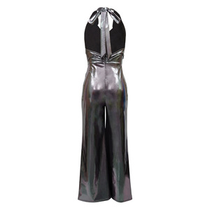 Vivblook Z306JP02 Combinaison décontractée pour femme, col en V, dos nu, jambe large, moulante - Product Image 6