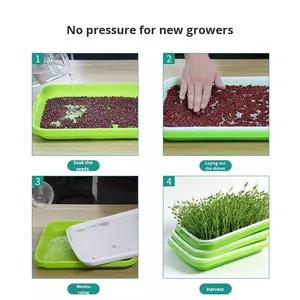 Plateaux de pépinière en plastique ménager robustes couvercles pour <span class=keywords><strong>balcon</strong></span> plateau de semis de plantation sans sol pour germes de soja légumes autres - Product Image 4