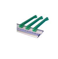 RDEKONO Schroff Nvent Guide Rail Dengan Kode untuk CompactPCI/ VME64x, PC, 220mm, Lebar Alur 2.5mm, Warna Merah Abu-abu Sesuai Pesanan