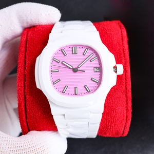 Montre mécanique minimaliste de luxe pour hommes, lunette en céramique noire, cristal saphir, cadran bleu foncé, chronographe - Product Image 3
