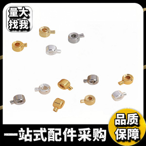 Perle plate ronde plaquée or 18 carats, 4 mm, avec fermoir à pression pour la fabrication de bracelets, idéale pour le bricolage de bijoux. - Product Image 5