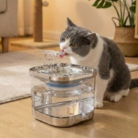 Fontaine à eau pour animaux de compagnie 2L écologique à alimentation USB, ultra silencieuse, avec filtre circulant, étanche IPX4, distributeur d'eau pour chats et chiens – Offre Spéciale