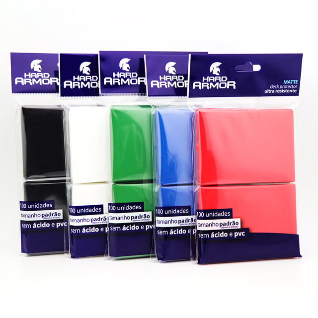 Custom Sandy Textured Premium 100% PP TCG Trading Card Sleeves Model Matte-007 Custom Plastic  Packaging