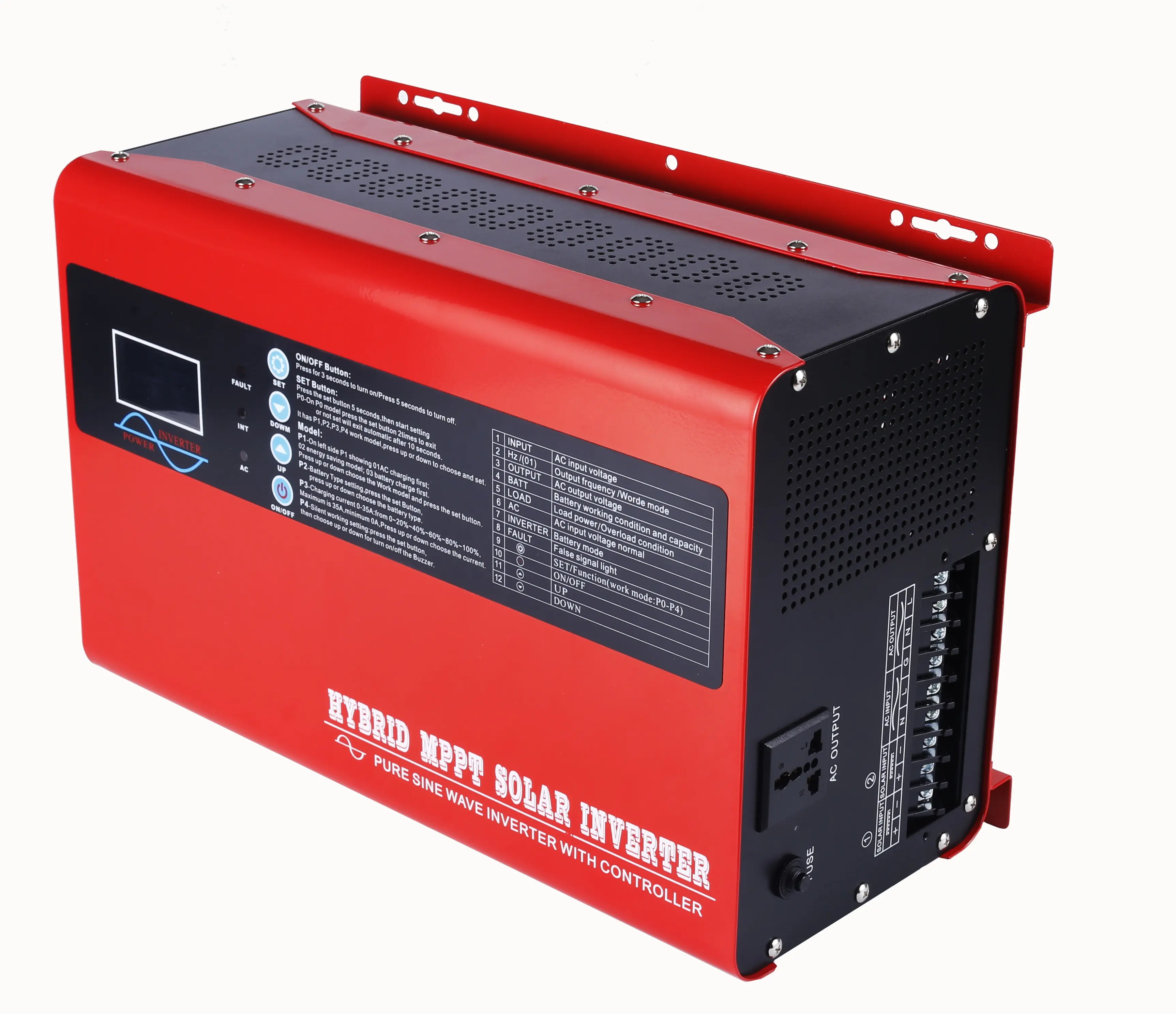 Pengisi daya Inverter tenaga surya, 1000w 2000w 3000w 4000w 5000w 6000w 8000w USB 110V 10000 V output APP Off grid fase Split