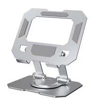 Support de Tablette Ergonomique Rotatif à 360° pour Ordinateur Portable 12 Pouces, Élévateur en Aluminium Portable à Hauteur Réglable, Pliable et Refroidissant