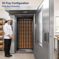 Four rotatif industriel à 64 plateaux, en acier inoxydable 201/304, électrique, gaz, diesel, équipement de boulangerie pour grande usine alimentaire