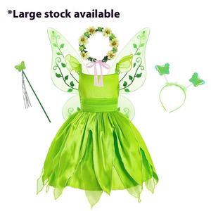 BAIGE Dropshipping TV y película de una pieza verde elfo <span class=keywords><strong>princesa</strong></span> Tiana Fairy <span class=keywords><strong>Tinkerbell</strong></span> vestido de disfraz de actuación para niñas - Product Image 3
