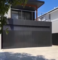 Fabrieksdirecte verkoop moderne elektrische horizontale houten schutting aluminium veiligheids automatische garagedeur panelen strips voor thuisgebruik