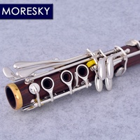 MORESKY Professional Woodwind Clarinet Crafted from Rosewood and Silver Plated with Customizable Options