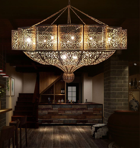 Mossiac Unique Design Metal Iron Lantern Antique Finished Hanging Work Floor Lamp for Wedding Switch Control Lighting Function - Product Image 1