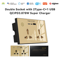 Chargeur rapide Golden Security 2026 70W, prise murale double intelligente avec port de charge Type-C et USB, charge super rapide, prise Type-C