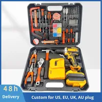 Offre Spéciale : Kit d'Outils Multifonctionnel pour Usage Domestique et Industriel, Perceuse Sans Fil Professionnelle pour Artisans et Mécaniciens, Ensemble Complet avec Mallette à Outils