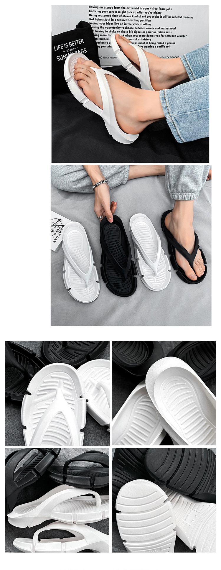 New Men Flip-flops Non-slip EVA Platform Flip Flops Summer Casual Fashion Slippers Women
