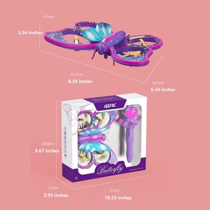 V40 뜨거운 판매 소녀 장난감 플래시 라이트 나비 비행기 고정 높이 원격 제어 쿼드 콥터 비행 Rc 장난감 - Product Image 2