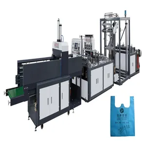 Factory Price Automatic Plastic Pe Supermarket Handle Carrier Vest Tshirt Trash Bag Machine T Shirt Shopping Bag Making Machine