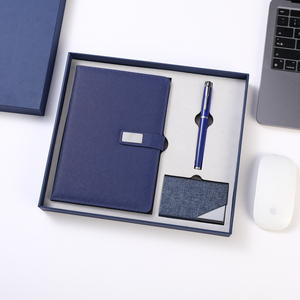 Offres Spéciales Coffret cadeau avec logo personnalisé Carnet d'agenda en PU avec stylo <span class=keywords><strong>et</strong></span> porte-cartes de visite - Product Image 5