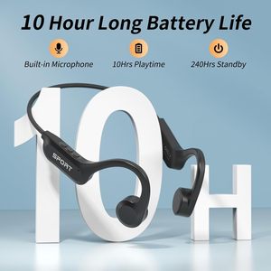 Casque à conduction osseuse Cxk Bluetooth 5.4 à oreille ouverte avec micro, pour le sport, le cyclisme et l'entraînement, étanche IPX4 - Product Image 5