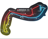 Enseigne néon LED personnalisée Circuit de Monaco F1 avec impression UV, décoration murale néon acrylique piste de course Formule 1, vente en gros usine Chine