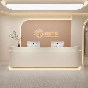 Mostrador de Recepción Moderno y Personalizado 2026, Mostrador de Recepción Blanco para Spa - Product Image 4