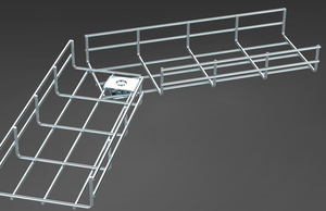 Bandeja de cableado de malla de alambre de acero al carbono galvanizado para redes de salas informáticas, para cableado integral y abierto - Product Image 2