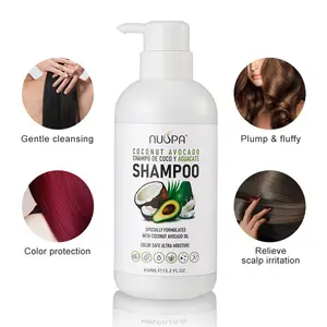 NUSPA Sulfate Free Natural Herbal Formula Avocado Extract Shampoo No Greasy Color Lock Argan Oil Hair Shampoo