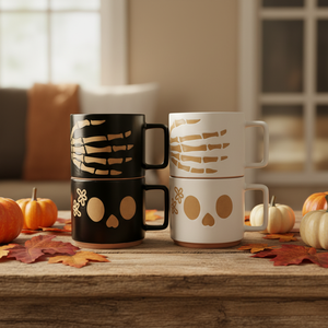 Hot Selling <b>Halloween</b> Pattern Modern Luxury Gold Plated Ceramic Porcelain <b>Mug</b> Dishwasher & Microwave Safe for Party Use - Product Image 1