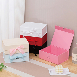 Boîte cadeau pliable avec fermeture magnétique, boîte rigide en papier mat pliable, emballage portable, boîte rigide pour cadeau, bijoux - Product Image 1
