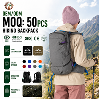 Sac à dos d'hydratation en nylon tendance 20L, imperméable, pour étudiants, sports de plein air, randonnée