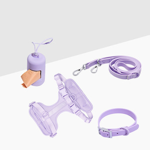 Nuovo Set di Guinzaglio e Pettorina per Cani in <span class=keywords><strong>PVC</strong></span> a Quattro Pezzi per Piccoli Cani - Product Image 2