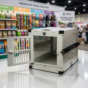 Cage pour chien en aluminium antirouille, chenil extérieur permanent, ventilé, robuste, empilable, avec <span class=keywords><strong>porte</strong></span> latérale - Product Image 1