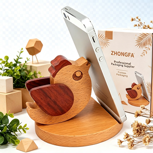 Soporte para Teléfono de Madera Hecho a Mano, Base Antideslizante, Estilo Europeo, Decoración para el Hogar, Organizador de Escritorio, Madera de Haya, Logotipo Personalizado - Product Image 6
