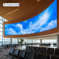 Écran LED flexible CANBEST FL P0.9 P1.2 P1.5 P1.8 P2.5 pour mur numérique incurvé de hall d'entreprise