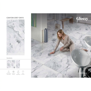 Boton Stone White Porcelain Tiles 600x1200mm European Stone Style Matte Finish for Modern Interiors - Product Image 2