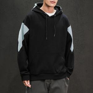 Sweat-shirt décontracté pour homme, tendance, en patchwork, taille plus, doublé, écologique, personnalisé en gros - Product Image 4