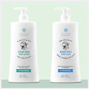 Private Label Moisturizing Goat Milk Body Care Products Body Lotion And Shower Gel For Nourishing Skin