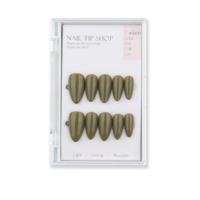 24 faux ongles à presser, présentés sur carte, pour présentation, vente en gros, personnalisables, pour filles, forme amande, ongles esthétiques