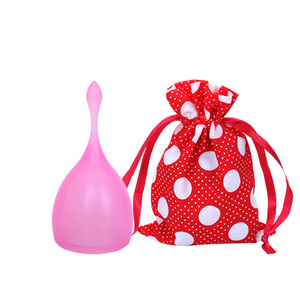 Aprobado por la FDA de calidad superior de silicona médica Las copas menstruales <span class=keywords><strong>con</strong></span> almacenamiento bolsa de tela - Product Image 4