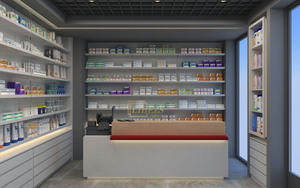 Moderna farmacia negozio di Interior Design in legno negozio da banco vetrina scaffali <span class=keywords><strong>Led</strong></span> illuminata esposizione della farmacia - Product Image 2